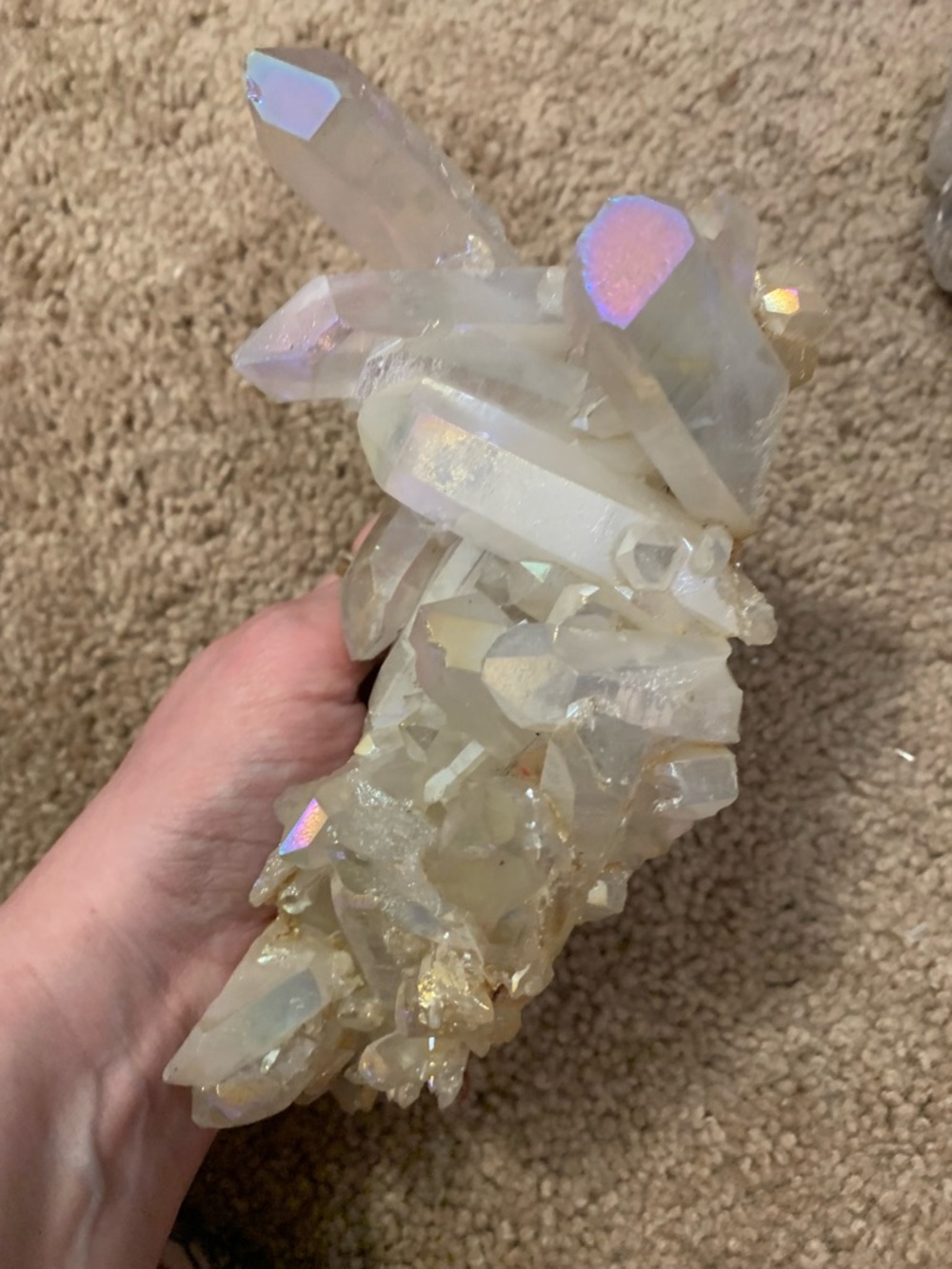 Aura Coated Quartz Crystal Cluster